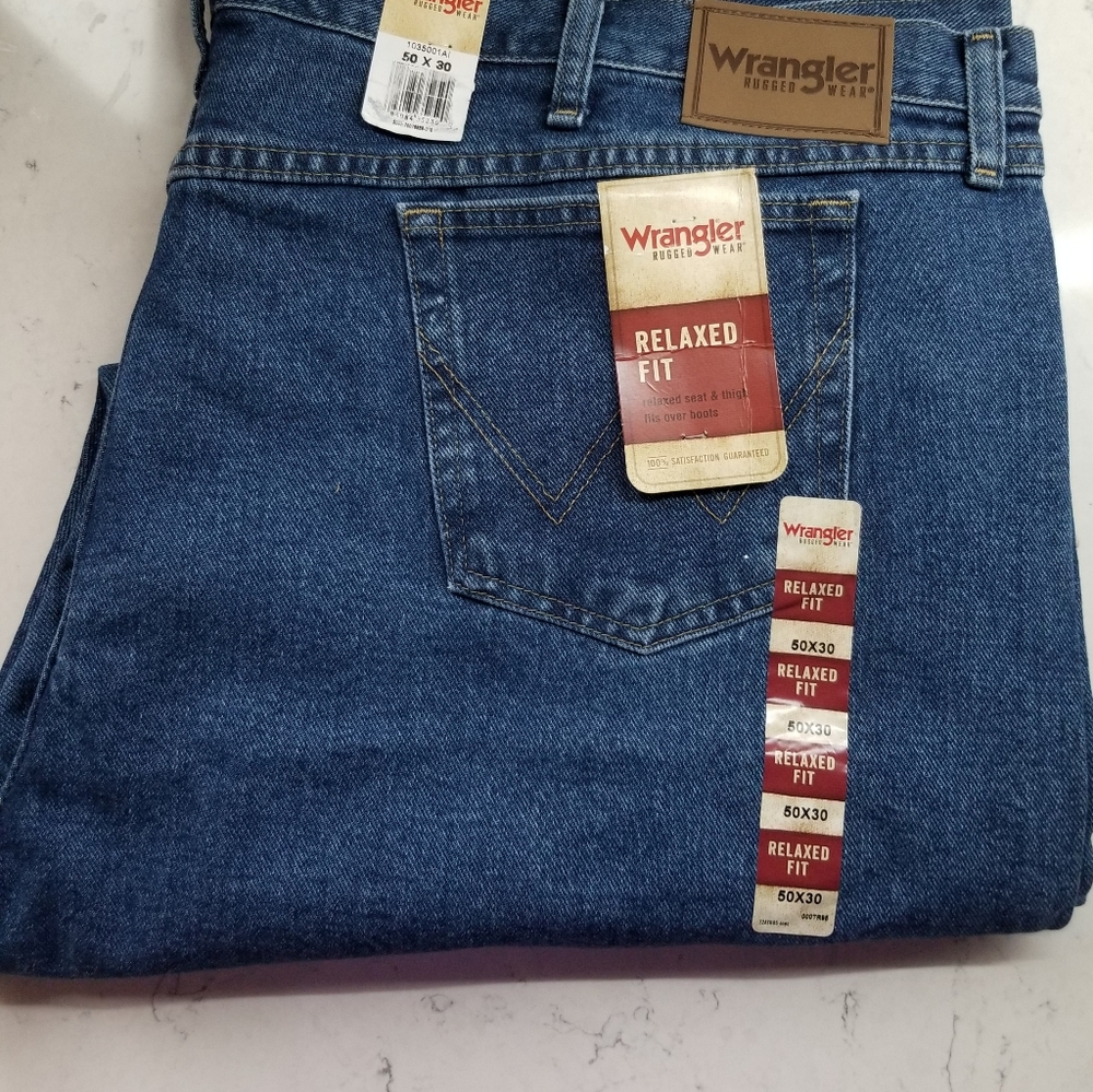 Wrangler Men's Rugged Relaxed Fit 50x30